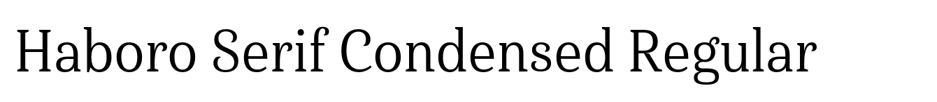 Haboro Serif Condensed Regular image
